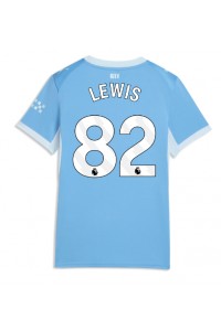Manchester City Rico Lewis #82 Jalkapallovaatteet Naisten Kotipaita 2026-27 Lyhythihainen